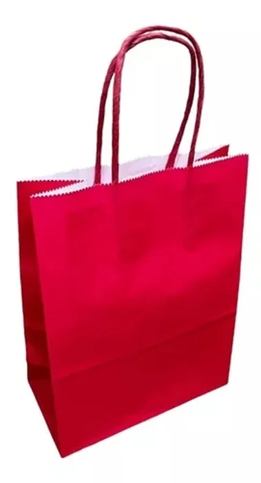BOLSA MANILLA ROJA 21x27