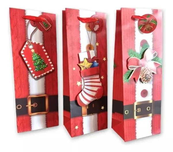 BOLSA NAVIDAD 3D GRANDE/MED/CHICA