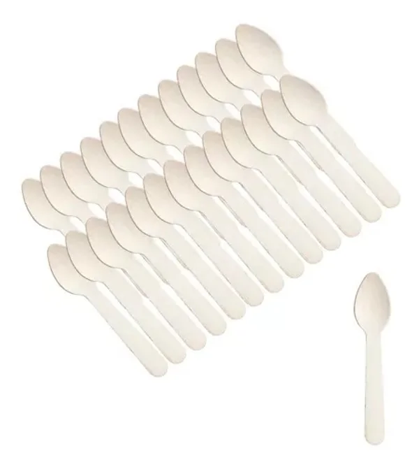 CUCHARA HELADO MADERA X100